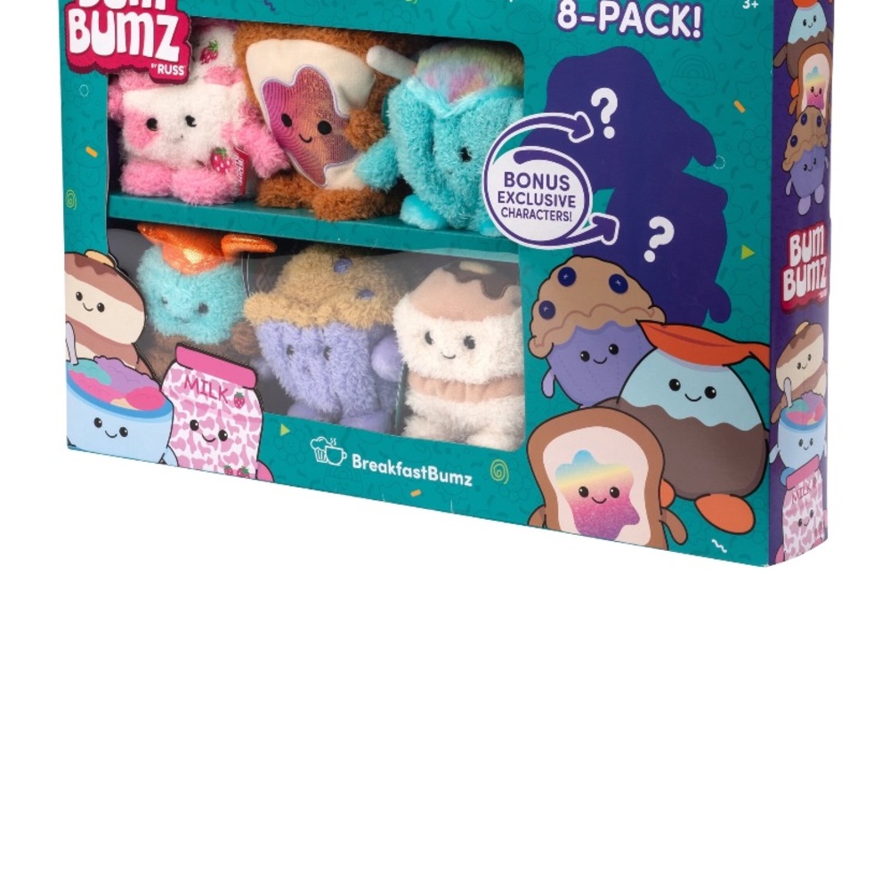 BRAND NEW BUM BUMZ 4.5” PLUSH VALUE BOX 8 PIECE SET! NWT! SMOKE FREE HOME! - Picture 3 of 4